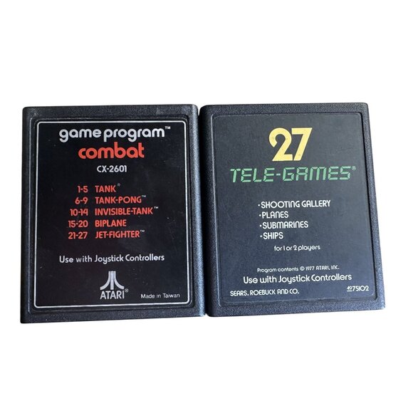 Vintage Atari 2600 Games 2 Games Combat & 27 Tele-Games - Picture 1 of 4